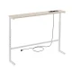 Konsoles galdiņš ar uzlādes ligzdām Maclean MC-140 W, 62–83 cm, balts ar rustisku virsmu
