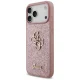 Чехол Guess Fixed Glitter Big 4G для iPhone 18 Pro Max / 17 Pro Max, розовый