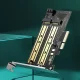 Адаптер расширительной карты Ugreen PCIe 3.0 x4 на SSD M.2 M-Key / M.2 B-Key черный...