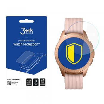 Samsung Galaxy Watch 42 mm 3MK Hybrid Flexible Glass Tempered Watch Screen Protector, 3 pcs.
