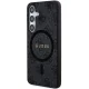 Guess 4G Collection Leather Metal Logo MagSafe vāciņš Samsung Galaxy S24+, Melns