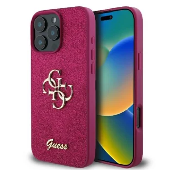 Guess Fixed Glitter Big 4G korpuss iPhone 16 Pro Max - violets | case for purple