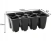 DIVODV Seedling Trays for Sowing and Planting, 8 Cells, Black