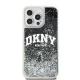 Чехол DKNY для iPhone 15 Pro Max Liquid Glitters Arch Logo, черный