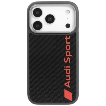 Audi iPhone 17 Pro vāciņš R8 Carbon Fiber MagSafe, melns