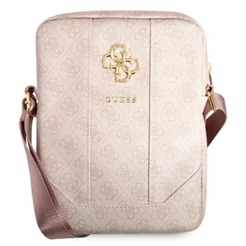 Сумка для планшета 10" Guess 4G Metal Gold Logo, розовая