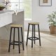 Leobert Bar Stools with Footrest, 65 cm, 2 pcs
