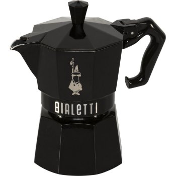 Bialetti Moka Exclusive 3 Tašu Espresso Kafijas Kanna, Melna