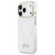 Guess IML Gradient Script Metal MagSafe Phone Case Cover iPhone 17 Pro Max - White