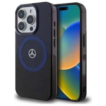Чехол Mercedes для iPhone 16 Pro Max Double Layer BiColor MagSafe, синий