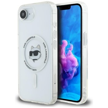 Karl Lagerfeld IML Metal Choupette Head MagSafe vāciņš iPhone 16e, Balts