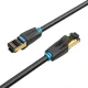 CAT8 tīkla kabelis Vention IKABK 8m 40Gbps Melns