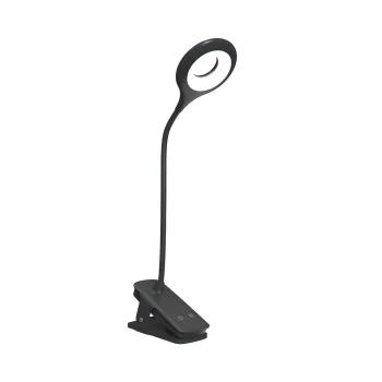 Bezvadu LED lasīšanas lampa ar klipsi Wozinsky WLBK-02, USB-C, melna