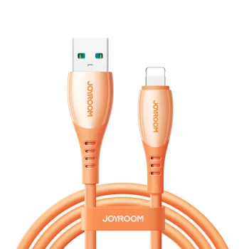 Joyroom S-A59 Vibrant Series USB-A uz Lightning kabelis 3A 1.2m, oranžs