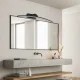 LED loka sienas lampa 60cm neitrāla gaisma, melna