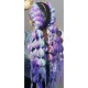Синтетические волосы Soulima Ombre, сине-фиолетовые, 60 см
