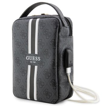 Guess 4G Printed Stripes organizatora soma, melna