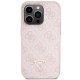 Guess iPhone 15 Pro Case Crossbody 4G Metal Logo, Pink