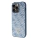 Guess iPhone 14 Pro Case Crossbody 4G Metal Logo, Blue