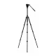 Video statīvs Fotopro S5i Pro ar eļļas galvu, 70–162.5 cm, melns