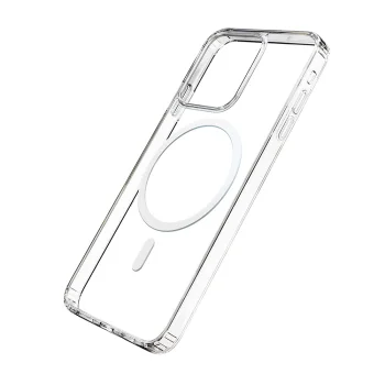 iPhone 14 vāciņš, saderīgs ar MagSafe, no 3mk MagCase sērijas - caurspīdīgs