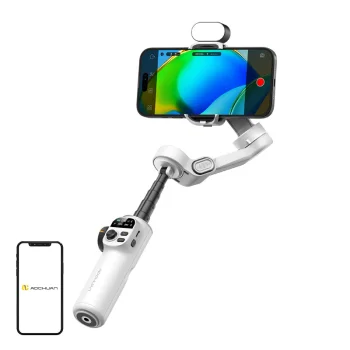 Стабилизатор для смартфона Aochuan Smart X2 с RGB-подсветкой, белый
