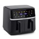 Berdsen BD-657 divkameru karsta gaisa friteris 10.2L 1700W, melns