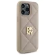DKNY iPhone 14 Pro Max vāciņš Quilted Stack Logo, bēšs