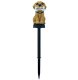 Solar garden lamp dog shape with LED, warm white light