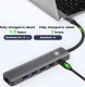 Адаптер Extra Digital USB-C - HDMI, LAN, 3x USB 3.0, PD 100W, серый