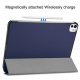 Apple iPad Pro 11\'\' (2024) (A2837 A2925) PU Leather Protective Tri-fold Book Case Cover, Blue