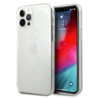 Guess iPhone 12 / 12 Pro Case 4G 3D Pattern Collection, Transparent