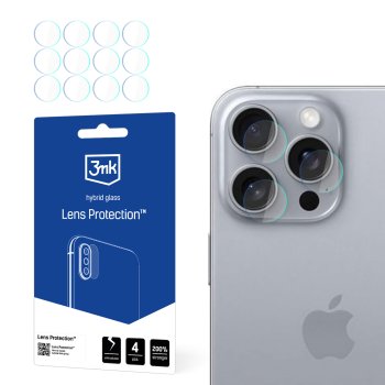 3mk Lens Protection hibrīda aizsargstikls iPhone 16 Pro kamerai