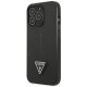 Guess Saffiano Triangle Logo vāciņš iPhone 14 Pro, melns