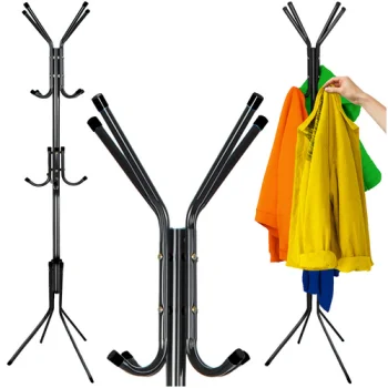 Ruhhy 00026362 brīvi stāvošs drēbju pakaramais 170 cm, melns