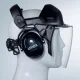 Защитный лицевой щиток с наушниками uvex pheos faceguard, 52-64 см, черный