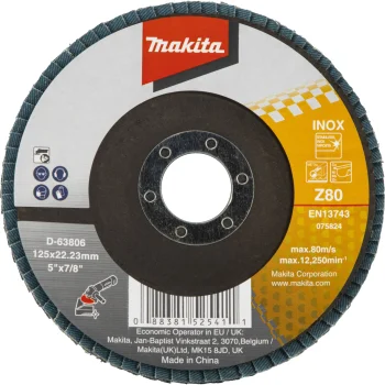 Лепестковый тарельчатый круг Makita 125 мм Z80 D-63806