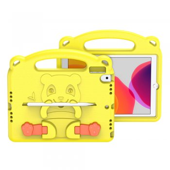 Apple iPad 10.2" 2019 / 2020 / 2021 Dux Ducis Panda Kids Safe Soft Tablet Case Cover, Yellow | Planšetes Vāciņš...