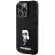 Karl Lagerfeld iPhone 15 Pro Case Silicone Ikonik Metal Pin, Black