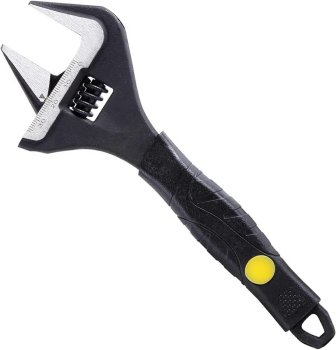 Adjustable Wrench 8" 38mm, Black/Silver