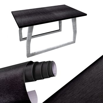 Brushed Self-Adhesive Vinyl Wrap Film 1.52x30m, Black