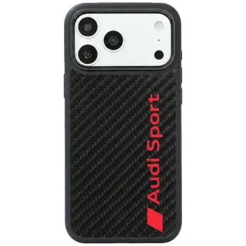 Чехол Audi R8 Carbon Fiber MagSafe для iPhone 18 Pro Max / 17 Pro Max, черный