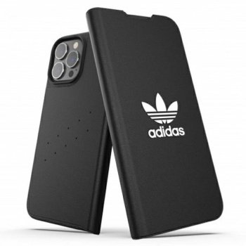 iPhone 13 Pro Max Adidas Telefona Vāciņš Maciņš Apvalks Grāmatiņa | Basic Booklet Case Cover, Black White (47127)