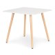 Квадратный кухонный стол Modernhome KJSDT-01 80x80см, Матовый белый