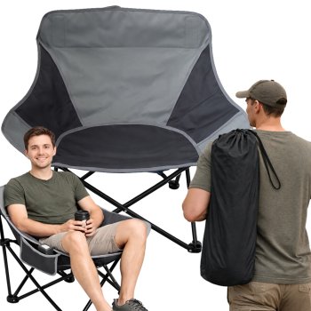 Складное рыболовное и туристическое кресло с чехлом, серый