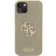 Чехол Guess для iPhone 15 Perforated 4G Glitter, золотистый