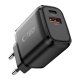 Tech-Protect NCA45W-GAN сетевое зарядное устройство 2-портовое USB-C / USB-A 45W –...
