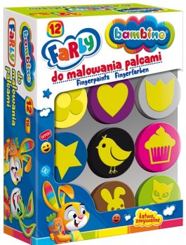 BAMBINO Пальчиковые краски для рисования, 12 цветов | Finger paints for painting
