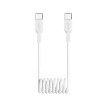 Спиральный кабель Puro USB-C - USB-C 25W 1м, белый