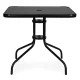 MultiGarden Garden Table, 80x80 cm, Tempered Glass, Black